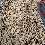 Missguided petite animal print maxi skirt side slits size 4 Photo 1