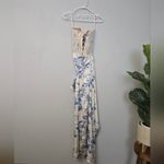 BHLDN V. Chapman January Wrap Skirt Lace Corset Front Slit Column Gown Photo 6
