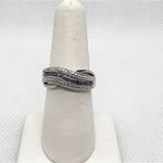 Sun Bronze Silver Plated & Diamond Ring (7) Silver Photo 3