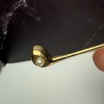 Golf Club Gold Tone Faux Pearl Brooch Pin Golfing Perfect For Golfer Photo 2