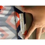 Tracy Negoshian Geometric Print Dress Keyhole Neckline 3/4 Sleeve Size L Photo 5