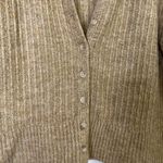 Abercrombie & Fitch Abercrombie Ribbed Knit Button Front Slightly Cropped Long Sleeve Cardigan Photo 1