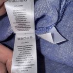 Tahari 100% Linen Blue Lightweight Boho Beach Quiet Luxury Minimalist Blouse 1X Photo 11