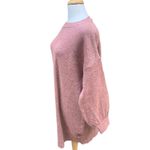 Topshop  Oversized Sweater Sz 6 Dusty Rose Pink Puff Sleeves  NWT Cozycore Photo 1