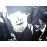 Natori NWT New Designer  Wrap Robe Womens S Silky Satin Flowers White Black Short Photo 4
