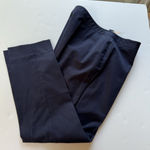 Talbots Womens Navy Blue Side Zip Ankle Pants Size 8P Career Office Preppy Photo 0