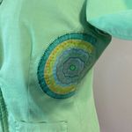 Desigual  Blazer Jacket Womens 6 Green Artsy Graphic Stencil Patch 100%‎ Cotton Photo 5