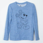 Disney Parks Mickey Mouse Heathered Blue Crewneck Sweatshirt Womens Size Small Photo 0
