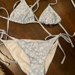 SheIn Blue Patterned Bikini Set Photo 0