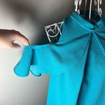 Trina Turk  Womens Party Dress Size 2 Blue Amado Cold Shoulder Summer Daytime Photo 4