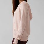 Athleta Evergreen Knit Hoodie Sweater Hydrangea Pink Medium Photo 1