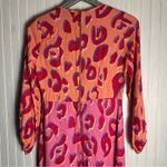 Closet London Pink and Orange Leopard Print Long Sleeve Dress Size 8 Photo 7