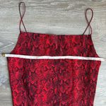 Alice + Olivia Harmon Drapey Slip Tank Snake Cherry/Black small Photo 3