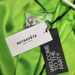 Retrofête Retrofete Saige Double Breasted Blazer in Lime Punch Green Size XS NWT Satin Photo 10