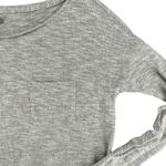 Aerie Lightweight Terry Cloth Long Sleeve Soft T-Shirt XS Gray Ties Pocket Photo 3