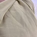 Vintage Peggy Jennings Two Tone Olive Green Embroidered Silk Sheer Scarf Shawl Photo 6