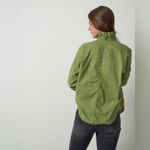 A SHIRT THING Kelly Green Ruffle Neck‎ Long Sleeve Top Size XS Photo 8