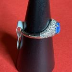 Bomb Party RBP7780 “This Is Your Sign” LC Quartz on Rhodium Size 10 Ring NWT Blue Photo 1