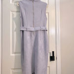 Hego Sleeveless Blazer Dress Gray XL Gold Buttons Belted High Slit Sexy NWT Photo 7