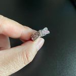 Pink And White Crystal Criss Cross X Ring Multiple Photo 3