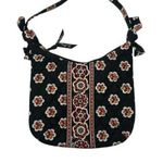 Vera Bradley Retired Olivia Pirouette Hobo Handbag - Black Floral Photo 0