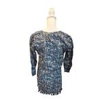 Roberta Roller Rabbit New Roller Rabbit Garden Forest Kurta with Tassels - Blue, Medium Photo 1