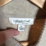 Coldwater Creek  Oatmeal Cream Fleece Pullover Size Medium Photo 5