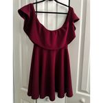 Windsor  Red Off Shoulder Ruffle Skater‎ Party Dress Large Photo 1