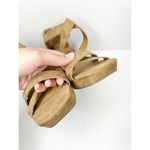 Anne Klein Sandals Womens Size 10 Tan Crossover Block Heel Open Toe Heels Photo 5