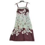 Madison Leigh Sundress Womens 8 Brown Paisley FLoral Midi Casual Boho Cottage Photo 1