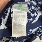 J Crew Floral Peasant Blouse Size XL Navy Feminine Preppy Lightweight Romantic Blue Photo 2