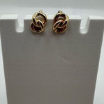 Christian Dior Dior‎ Vintage Link Gold Tone Clip On Earrings Photo 0
