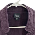 Eileen Fisher Women’s M Open Front Blazer Jacket Purple Textured Dark Academia Photo 1