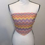 Rue 21  Colorful Crochet Knit Strapless Crop Top Photo 0