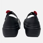 Crocs New  Stomp Rosette Mary Jane Black + Red Rose Platform Gothic Women's Sz 9 Photo 7