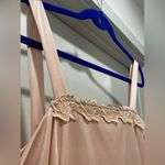 VTG 80s Light Pink Sleeveless Dress With Pleated Ruffle Skirt Size XL Photo 3