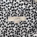 The Loft White & Black Ditsy Floral Print Collared Button Down Blouse Photo 8