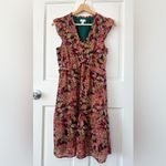 J.Crew  Ruffle V-neck Mini Dress Tropical Floral Size 2 Photo 4
