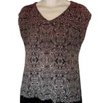 Liz Claiborne 🍁3/$20  Small Blouse short sleeve pink office women‎ CHL-B Photo 0