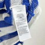 Madewell Linen V Neck Sweater Striped Sapphire Blue Relaxed Nautical Small NWT Photo 9