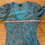 J.Crew  ReImagined Long Floral Bohemian Button Dress Size 6. Teal Multic… Photo 14