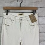 Madewell  Mid Rise Kick Out Crop Jeans White Size 27 Photo 3