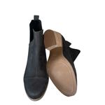 Toms NWT  Everly Black Leather Cutout Heeled Boot  SZ-12 Black Photo 9