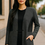 Ming Wang  Mint Green & Black Blazer Jacket Women’s size 3X Photo 0