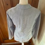 NWOT NorthStyle Seersucker Striped Blazer Small Blue/White White Photo 4
