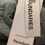 No Boundaries  Women's Parachute Pants Size S 4-6 Khaki Green Crinkled Cotton New Photo 6