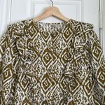 Sézane Sezane Boby ikat ruffle button down blouse Photo 2