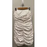 Anthropologie DO + BE Pleated Tube Strapless Antique White Mini Dress Photo 4
