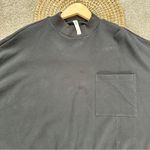 Nap Women’s Loungewear Terry Cropped Boxy Sweatshirt Mock Neck in Black L Size L Photo 3