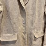 Lands' End  Direct Merchants Beige Linen Blazer Women’s 14 Structured‎ Workwear Photo 5